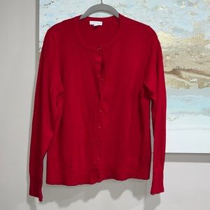 NWOT Charter Club Red Cardigan Large